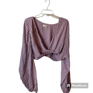 Urban Outfitters Frida Surplice Crop Top Size L